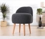 Atelier Del Sofa Puff de Piel Sintética Gris Oscuro